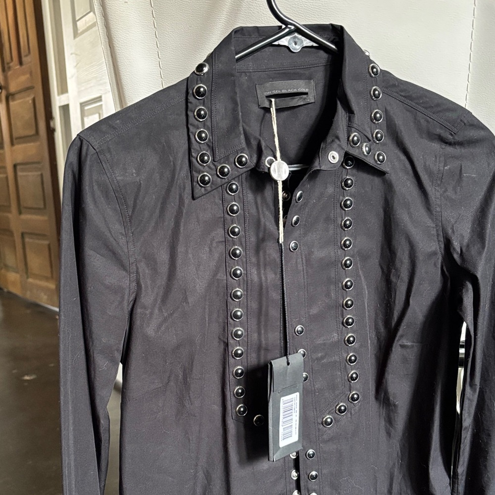 Diesel Black Gold Button Down Shirt - Black - Picture 4 of 10